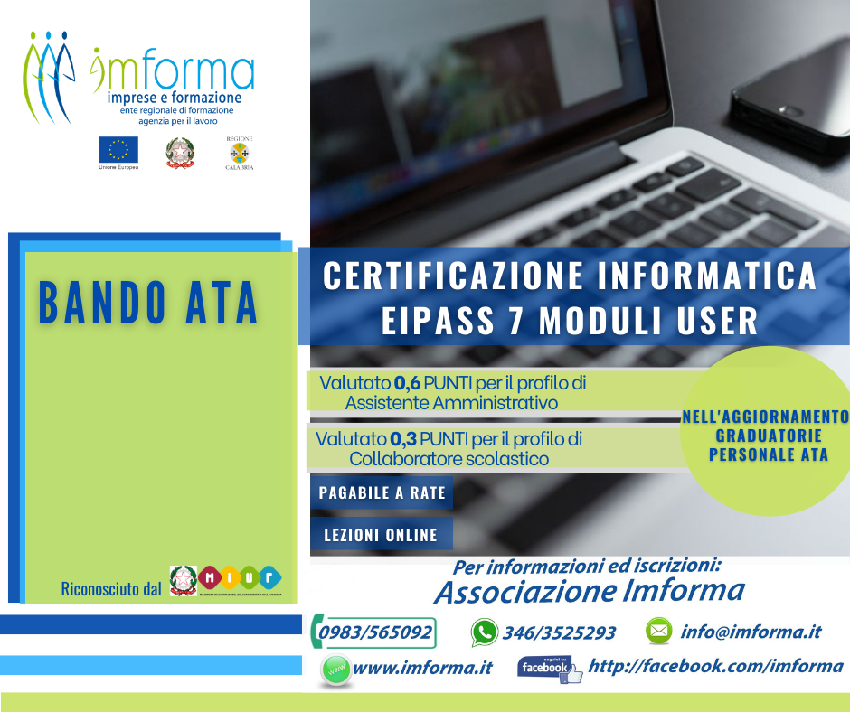 Certificazione Informatica EIPASS 7 Moduli User 